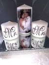 Mr. & Mrs. Custom-photo candle set