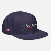 Image 5 of Anaheim Snapback - Red and White Font