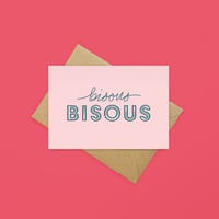 Image 1 of French kisses ‘Bisous bisous’ eco card