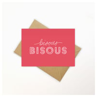 Image 2 of French kisses ‘Bisous bisous’ eco card