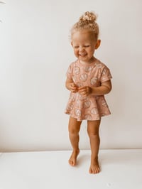 Image 1 of Pink Shell Peplum Bodysuit