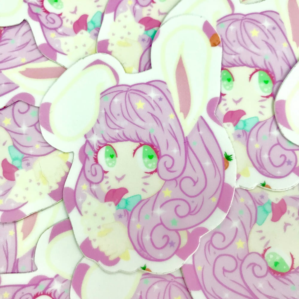 Image of EASTER BUNNY Large Size Vinyl Stickers 