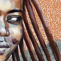 Image 4 of Original painting - "Au marché d'Opuwo" - 73x100 cm