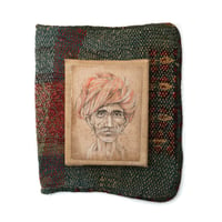 Image 1 of Original Drawing - "Moustachu au turban rouge de Pushkar" - 34x39 cm