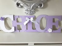 Image 1 of Wood letters,Nursery wall decor,Wood wall name,Child wood wall letters,6 COLOURS