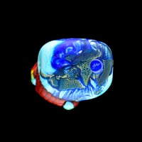 Image 2 of XL. Happy Scarlet Macaw - Flamework Glass Sculpture Bead