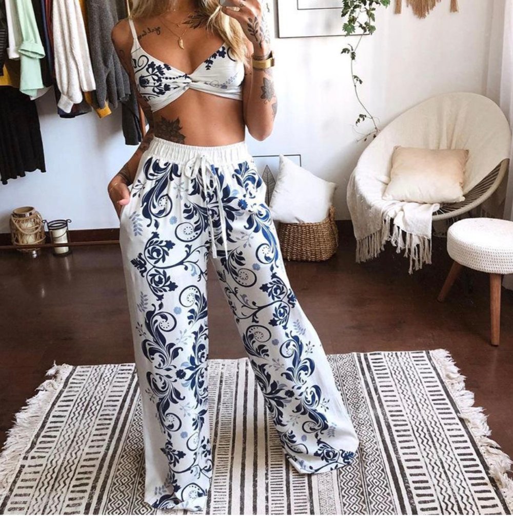 Image of READY FOR SUMMER TWO PIECE PANTS SET 