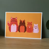 Image 2 of A3 Stacking Cats - Yellow or Cream