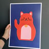 A5/A3 Angry Cat Print