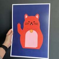 Image 2 of A3 Angry Cat Print