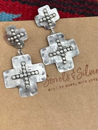Image 1 of Double Cross Earrings
