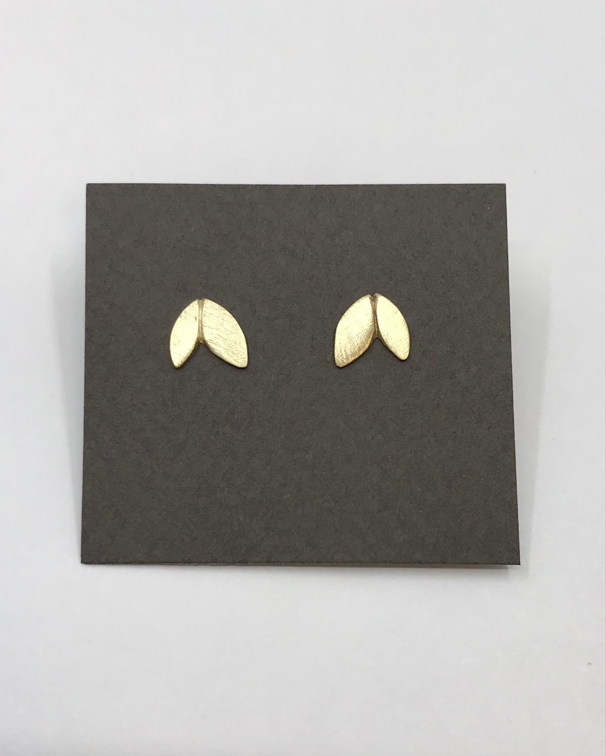 Brass Leaf Earrings by Christiane Danna