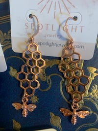Image 1 of Queen Bee Gold Earrings