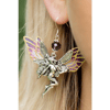 Purple Fairy Earring Silver Plated 