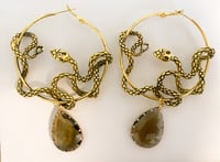 Image 1 of Snake Hoop Earrings