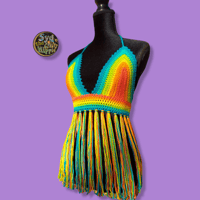 Image 1 of The Raining Rainbow Top MEDIUM/LARGE