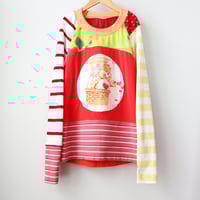 Image 1 of care bears vintage fabric size 14/16 teen retro courtneycourtney raglan baseball sleeve top shirt