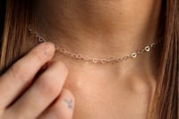Image 1 of Heart Link Sterling Silver Necklace