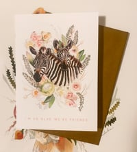 Image 2 of Zebra Friends Card