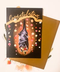 Image 2 of Batty Congrats Greeting Card