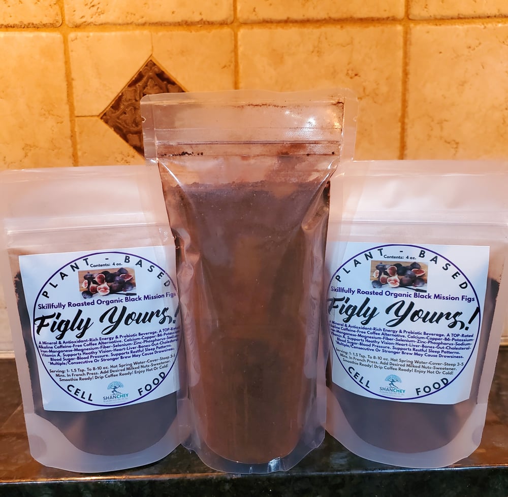 FIGLY YOURS! Roasted Black Mission Figs (4-8oz.)Gut-Bone-Diabetes-Vision-Parasites-Liver-Cholesterol