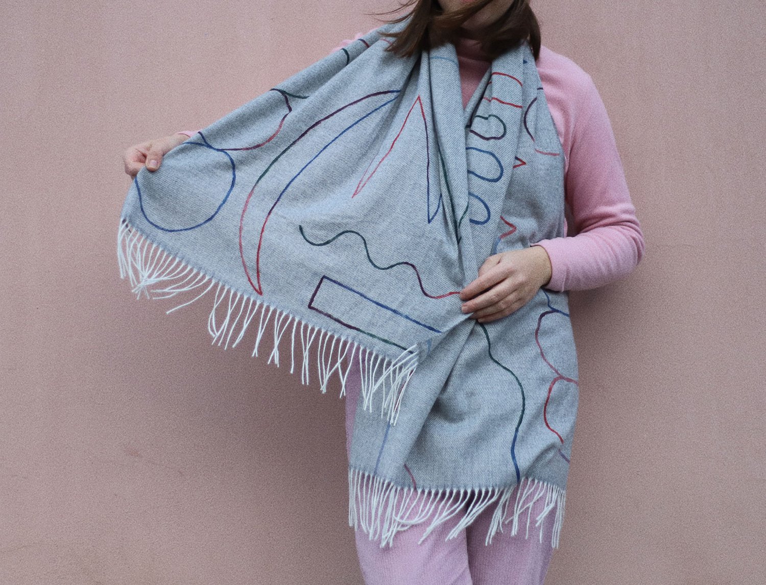 Image of COLOR PAINTED SCARF