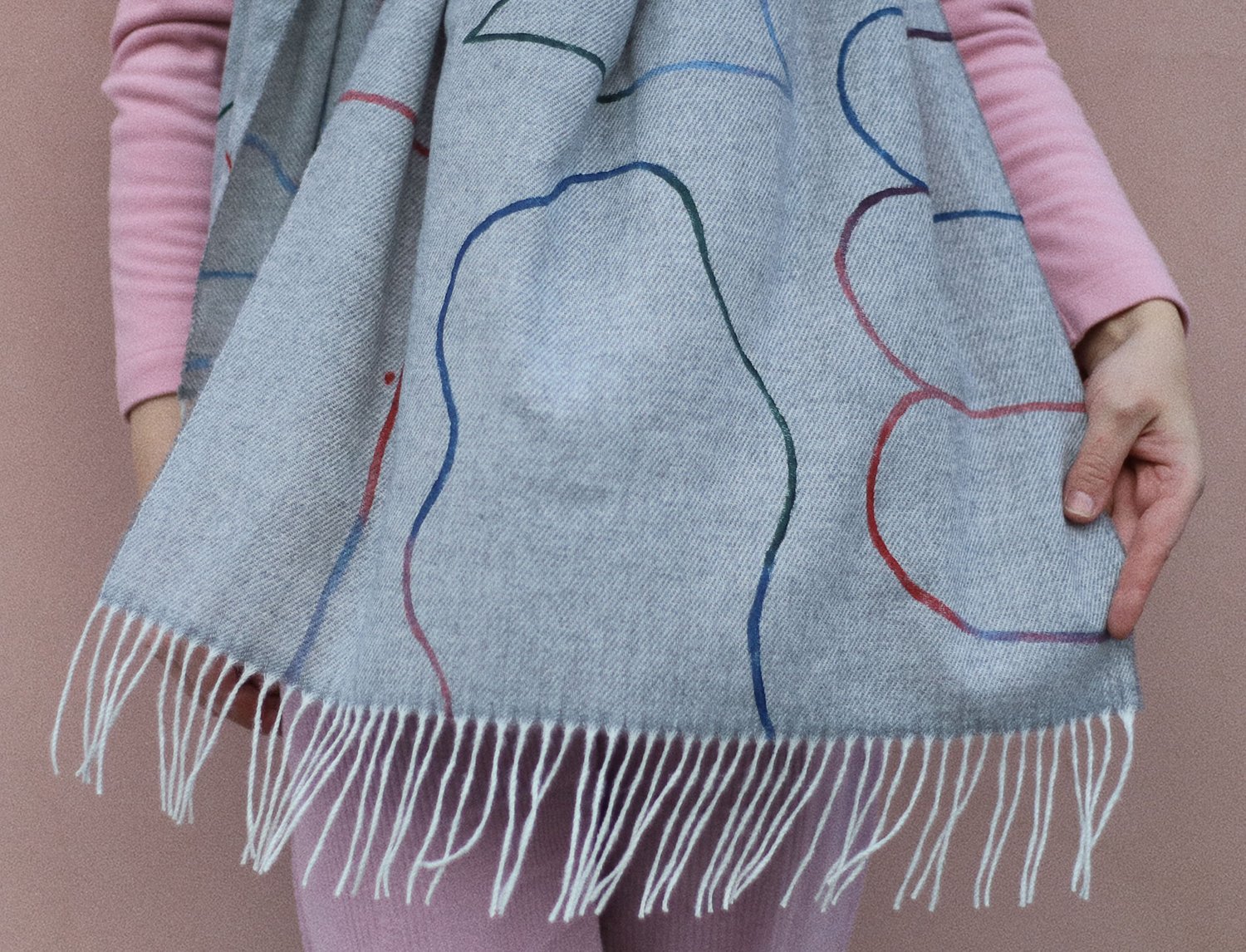 Image of COLOR PAINTED SCARF
