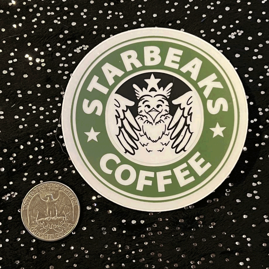 Image of Clear Vinyl Sticker: Starbeaks
