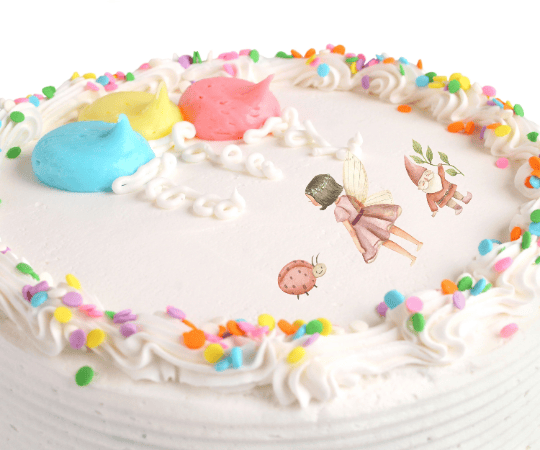 Cake Scene Pre-Cut Fairy Garden Cake Scene Edible Image Toppers