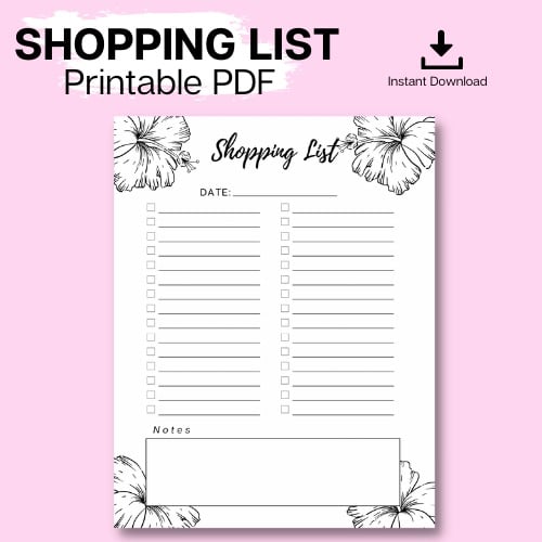 Shopping List PDF