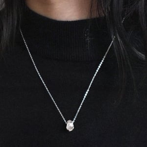 Image of Silver Rock solid silver necklace