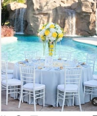 Image 2 of Adult White chaivari chair  + White Cushion 