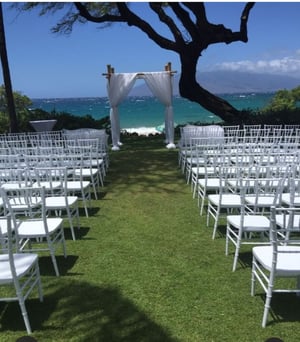 Image of Adult White chaivari chair  + White Cushion 
