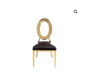 Image of Adult Gold O ring stainless steel chair 