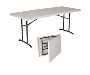 Image of White folding table 6ft
