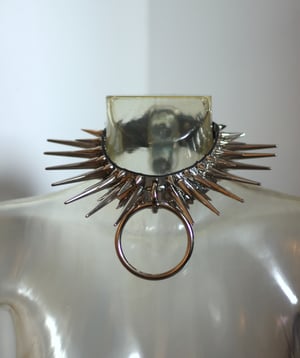 Image of MADE TO ORDER - XXL Heavy Metal spiked choker with o-ring (One size)