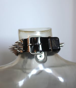 Image of MADE TO ORDER - Heavy Metal spiked choker with o-ring (One Size)