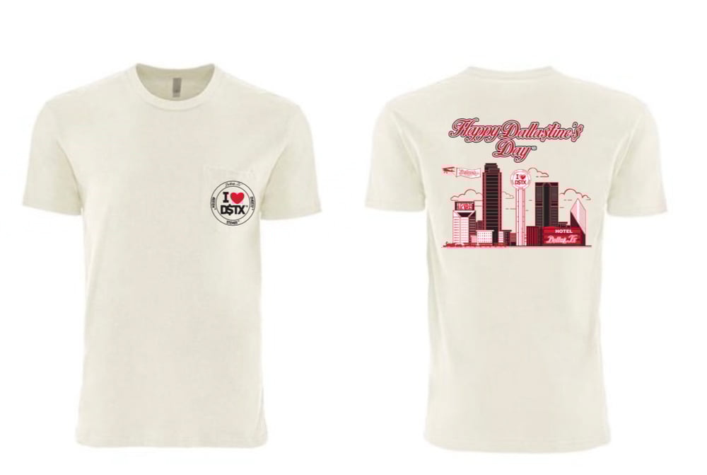 Image of 2-1-4 DAY! Happy Dallentine's Day - Off White Tee