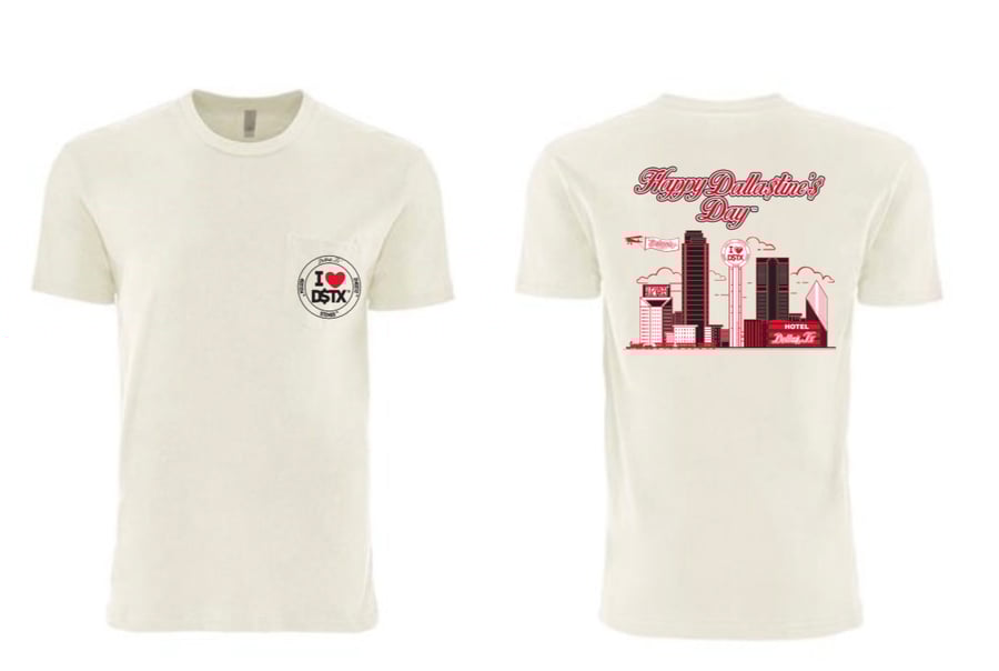 Image of 2-1-4 DAY! Happy Dallentine's Day - Off White Tee