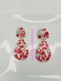 European and American exaggerated Fashion earrings-pink