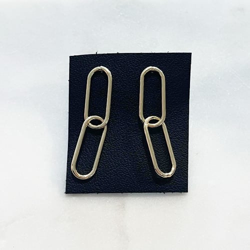 Image of Gold Filled Paper Clip Dangle Earrings
