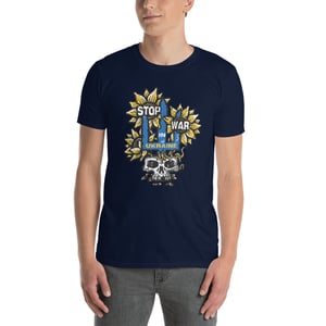 Image of Stop war in Ukraine Sunflower Unisex T-Shirt