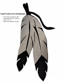 Image 1 of Pair of Eagle Feather Appliques - Iron On - Native America Regalia