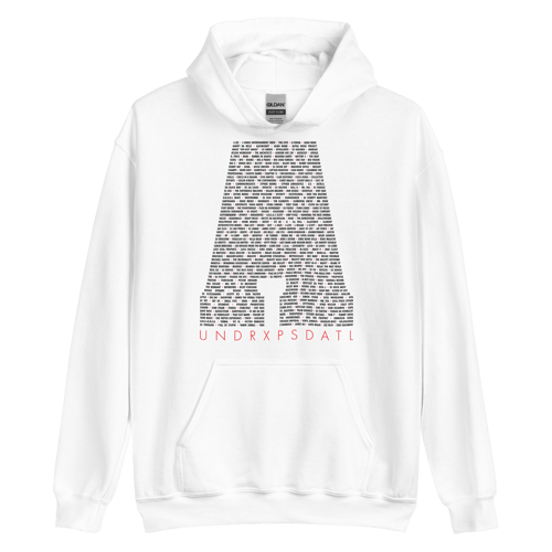 Image of ATL Hip-Hop Community Unisex Hoodie (White)
