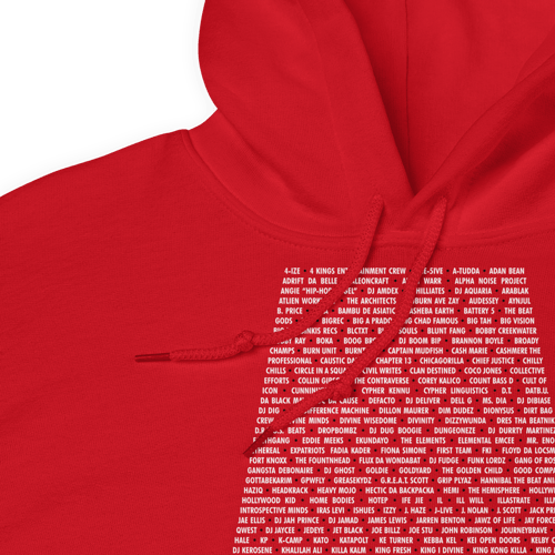 Image of ATL Hip-Hop Community Unisex Hoodie (Red)