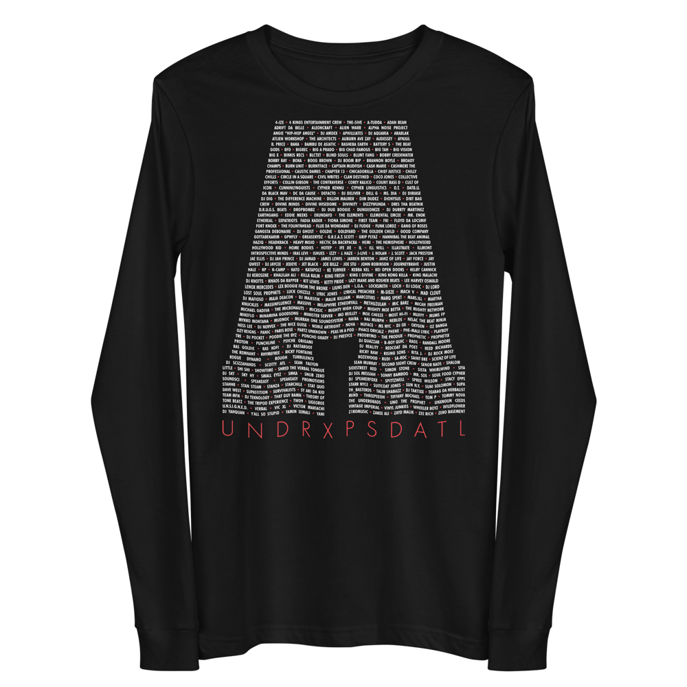 Image of ATL Hip-Hop Community Unisex Long Sleeve Tee (Black)