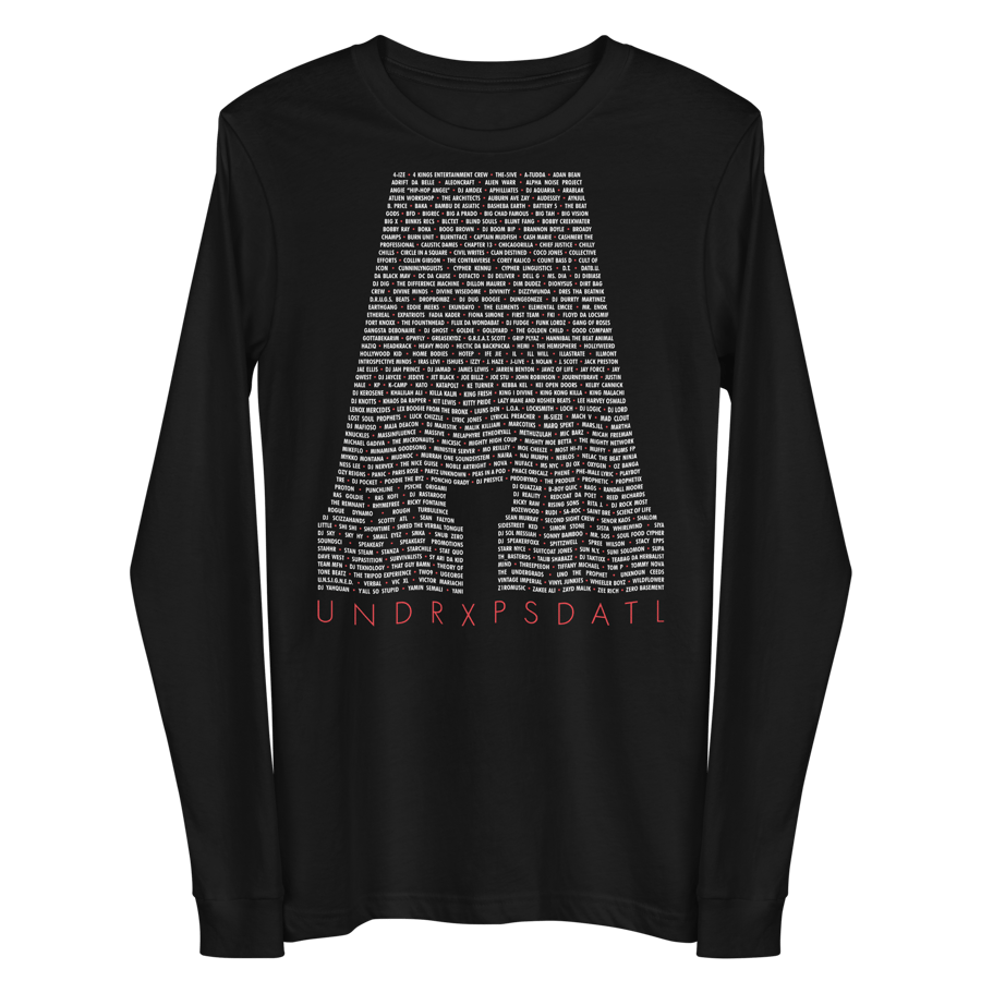 Image of ATL Hip-Hop Community Unisex Long Sleeve Tee (Black)