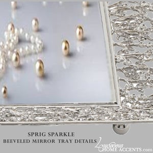 Image of Bliss Sprig Sparkle Beveled Mirror Tray
