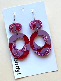 Image 1 of Sophie double drop Magenta & Mauve