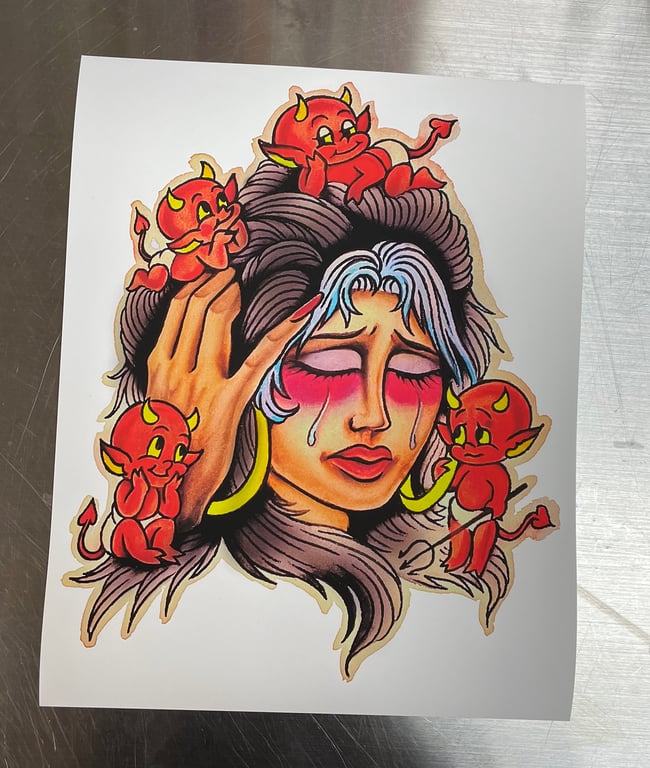 8x10” print - Headache in Hell